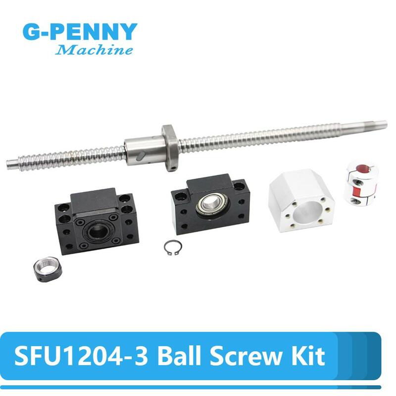 SFU1204-3 Rolled Ball Schroef Kit RM1204 C7 Met End Gefreesd & RM1204 Bal Moer & Moer Behuizing & Bk/ BF10 End Ondersteuning + Koppeling
