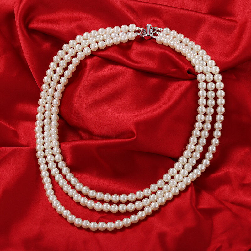 Collar de Cosplay de Reina Vintage, gargantilla de perlas falsas, accesorios de disfraz de Anne Boleyn Medieval renacentista
