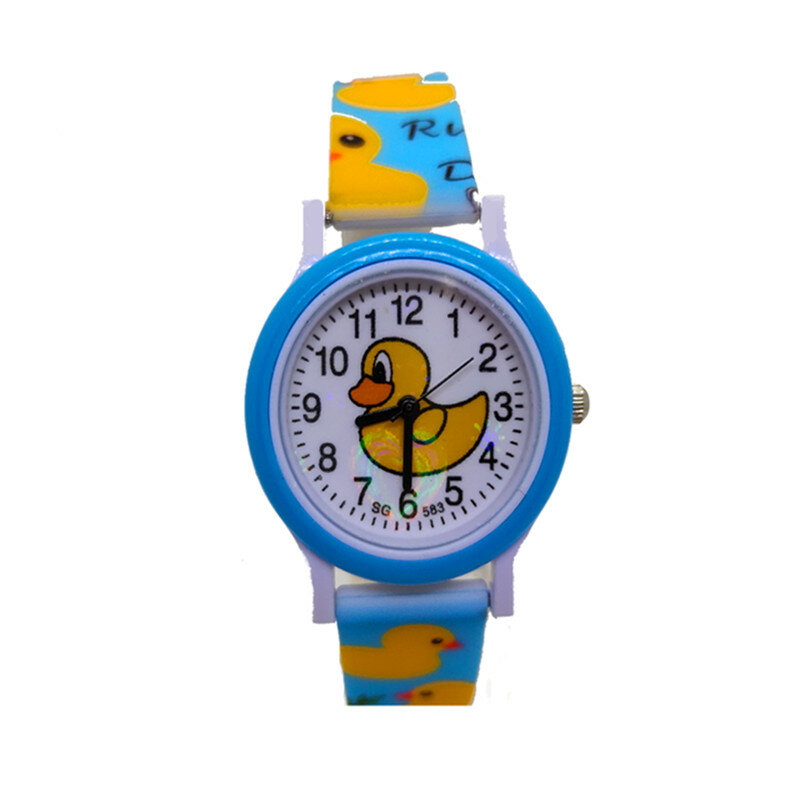 2020 Dropshipping 2 Styles Cute Pet Duck Children Watch Boys Girls Quartz Silicone Kids Wristwatch Christmas Birthday Gift Clock