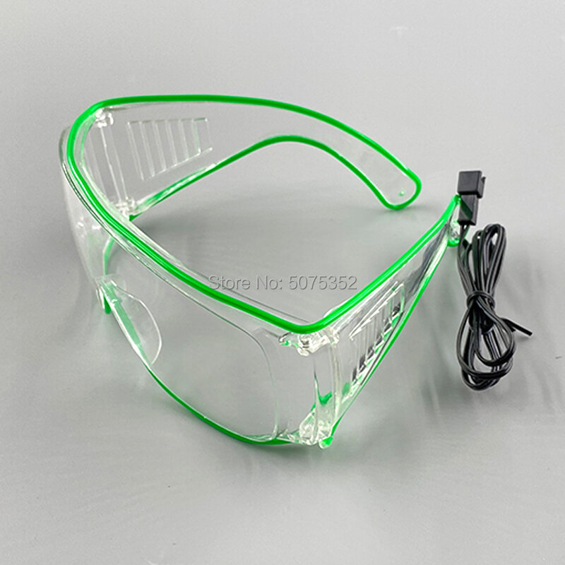 Fashion Cool Protective Glasses Light up LED Glasses EL Eyewear Dust-Proof Goggles Glow Props Nigh Riding Glasses