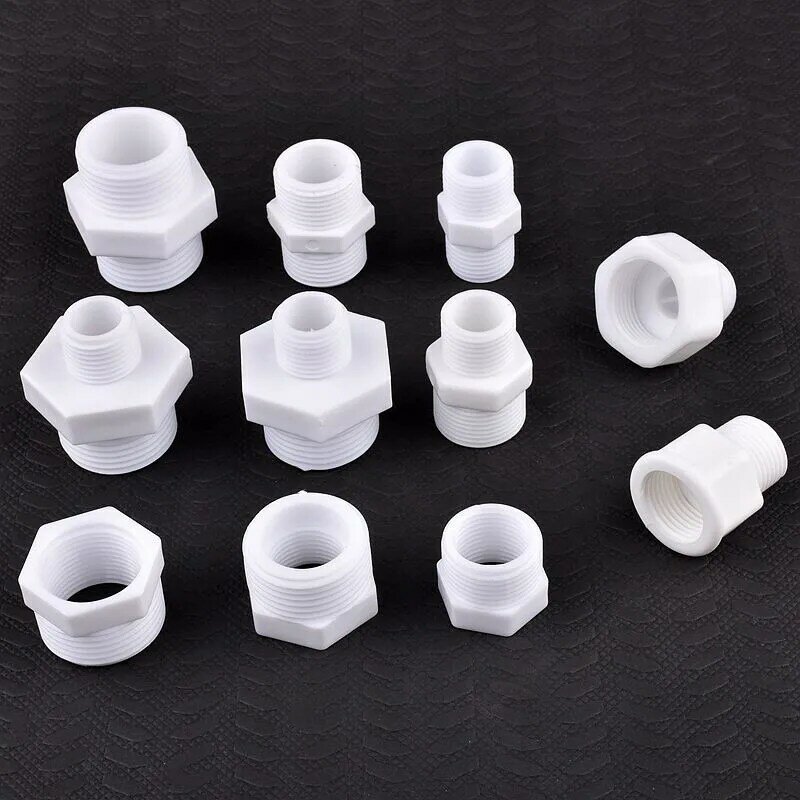 1~20pcs 1/2" 3/4" 1" Male/Female Thread Bushing Connector Equal/Reducer Nipple Joint Aquarium Tank Garden Water Pipe Connector