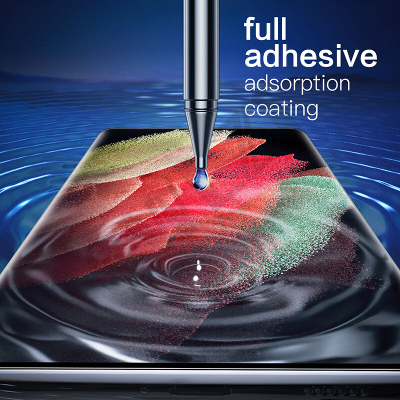 Cubierta de vidrio templado UV para Samsung Galaxy S21, note 20, Ultra, S20, S10, S9, S8, 10 plus, película protectora de pantalla de teléfono, 2/1 Uds.
