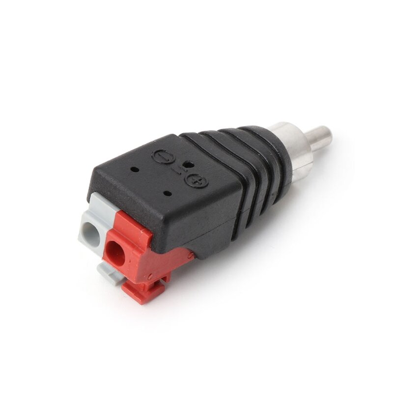 CPDD Lautsprecher Draht A/V Kabel zu Männlichen CINCH Stecker Adapter Jack Presse Terminal