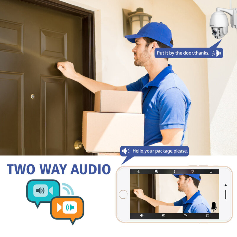 Cámara de seguridad para el hogar, videocámara IP PTZ con Wifi, 8MP, 5MP, Zoom 5X, 4G, Audio bidireccional, IA, seguimiento automático, inalámbrica, para exteriores, 60m, vídeo IR