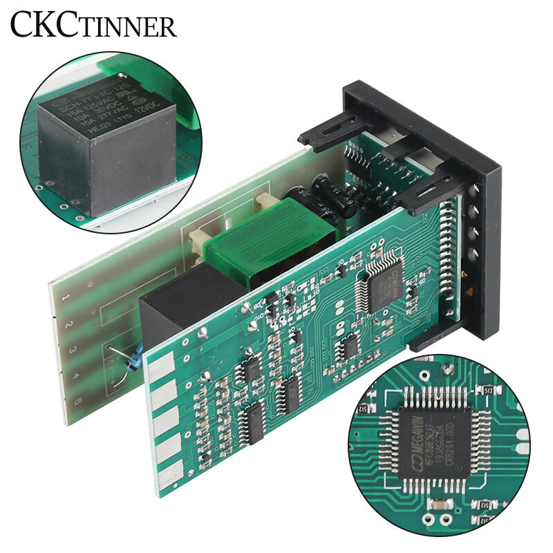 REX-C100VAN 디지털 RKC PID 온도조절기 온도 컨트롤러, 디지털 REX-C100, 40A SSR 릴레이, K 열전대 프로브, 방열판