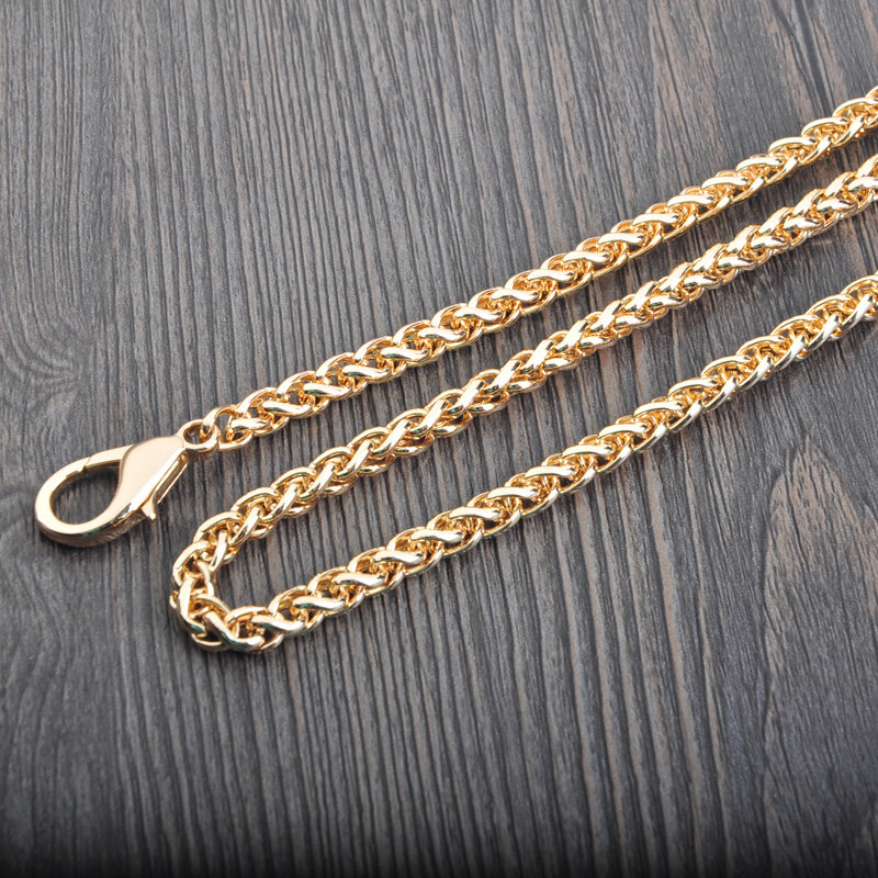 Золотистая/Серебристая/черная/бронзовая 5 мм металлическая сменная цепочка для кошелька сумка через плечо ремешок для клатча, маленькая ручка для сумочки