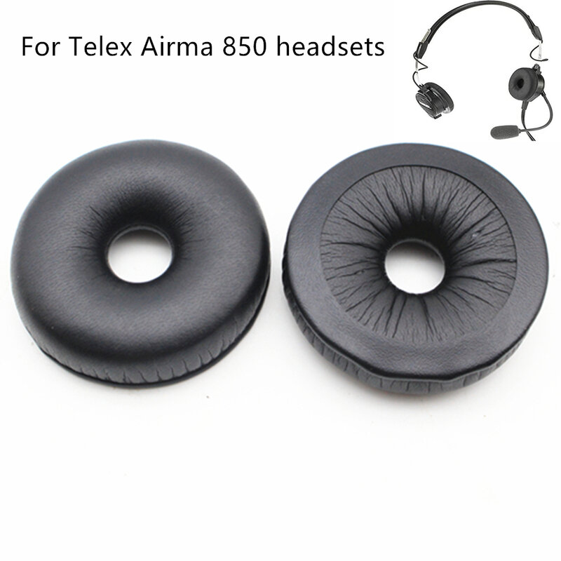 Cuscinetti auricolari in pelle cuscinetti auricolari per cuffie Telex airman 850 diametro 58mm