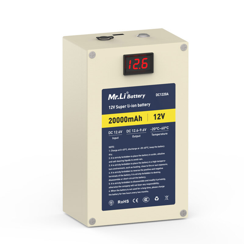 Shengli energia usb 12v 20ah bateria de armazenamento à prova dlatágua latop lítio recarregável para a luz de emergência