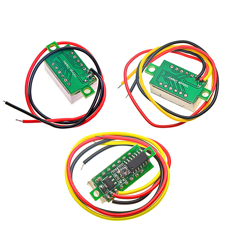0.28/0.36インチdc ledデジタル電圧計0-100v電圧計オートカー携帯電源電圧テスター検出器12v赤緑青