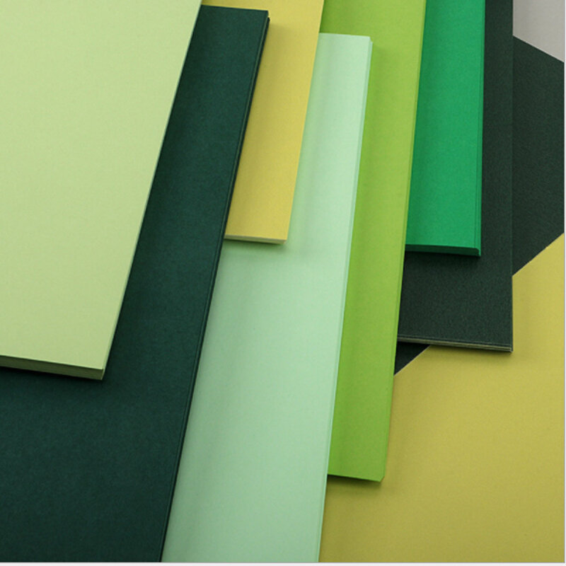 Green Series กระดาษแข็งหนา230-250G ทำด้วยมือกระดาษการ์ดอวยพรกระดาษ-ตัดบัตรอวยพร DIY การเขียนและ Sh