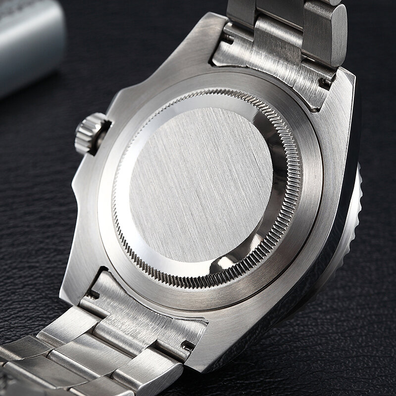 Relógio mecânico automático masculino, Parnis na moda masculina, relógio de aço com calendário, 40mm, Kol Saati, 2023