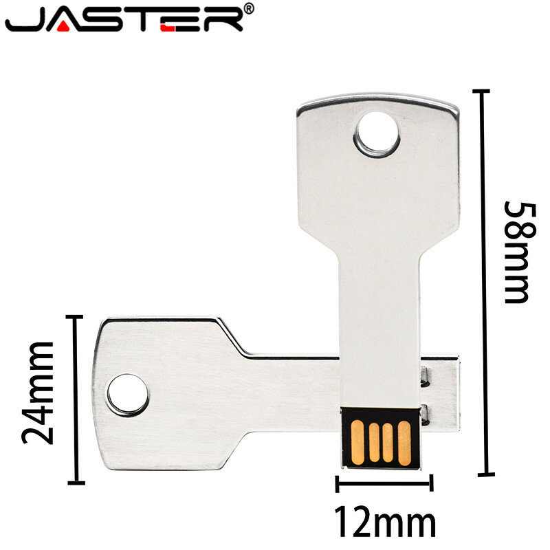 JASTER USB penflash drive 128GB 64GB 32GB 16GB 8GB flashdisk waterdichte memo usb-geheugenstick 1 buah logo gratis
