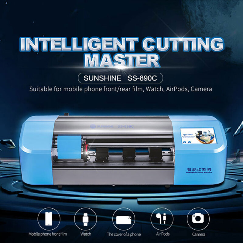 SS- 890C Sunshine Auto Film Cutting Machine For Mobile Phone Tablet Front Glass Back Cover Protect Film Protective Tape Cut Tool