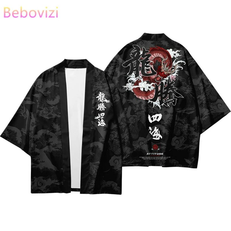 20 Phong Cách Phù Hợp Với Kích Thước Cộng S-3XL Rời Trung Quốc Samurai Nhật Bản Bông Tai Kẹp Áo Khoác Cardigan Kimono Nữ Áo Cosplay Yukata Áo Quần Lót
