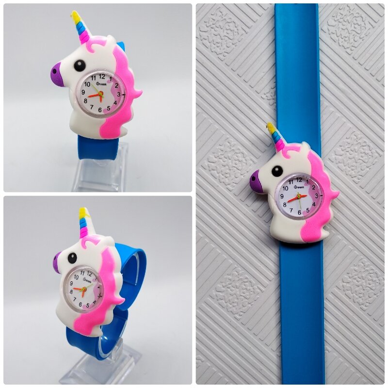 포니 손목 시계, 어린이 키즈 시계, 남아 및 여아 선물, 전자 디지털 스포츠, 어린이 시계, 학생 시계, 아기 유니콘 장난감