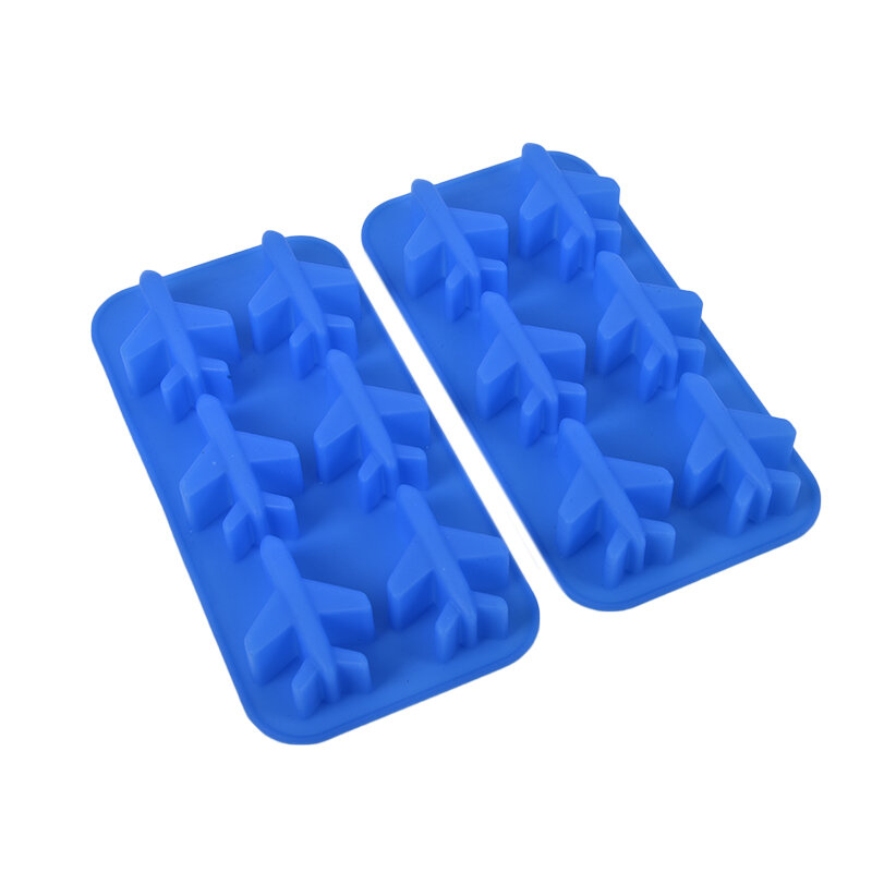 Large Ice Cube Tray Pudding Mold 3D Aircraft Silicone 6-Cavity DIY Ice Maker Household Use Cream Tools