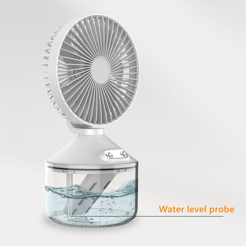 2020 new rechargeable fan cooling with 4000mAh battery mini fan air cooler USB personal water mist fan humidifier desk home