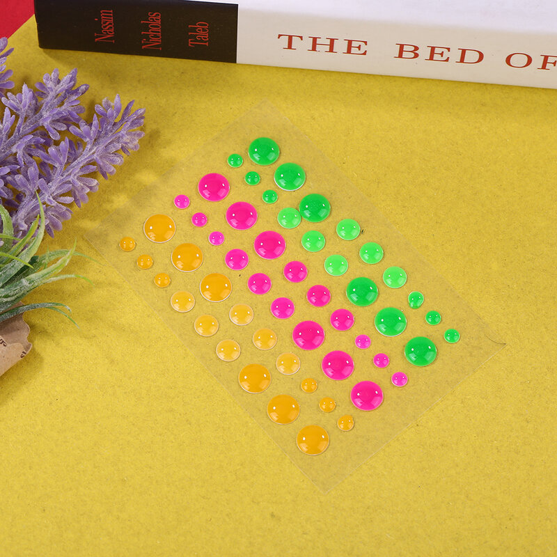Bright Color Sugar Sprinkles Self-adhesive Enamel Dots Resin Sticker For DIY Scrapbooking Photo Album Cards Crafts Decor