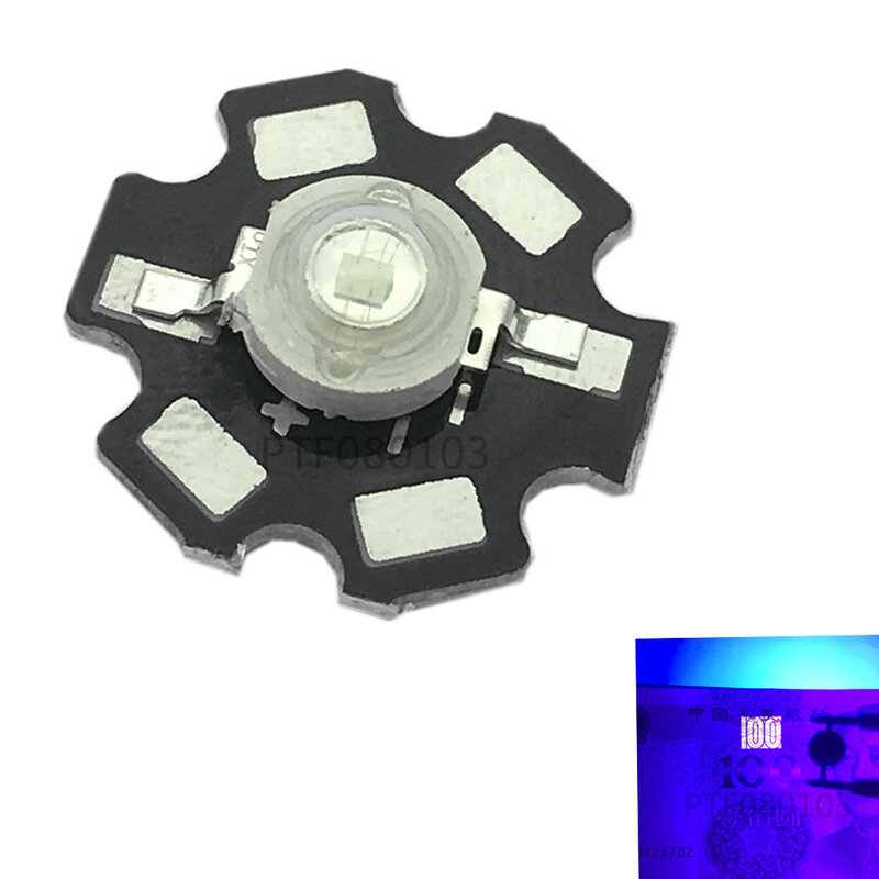 10 PCS UV Lila LED Uv-lampen Lampe Chips 365nm 375nm 380nm 385nm 395nm 400nm 405nm Für 1 W 3 W 5 W High Power Licht
