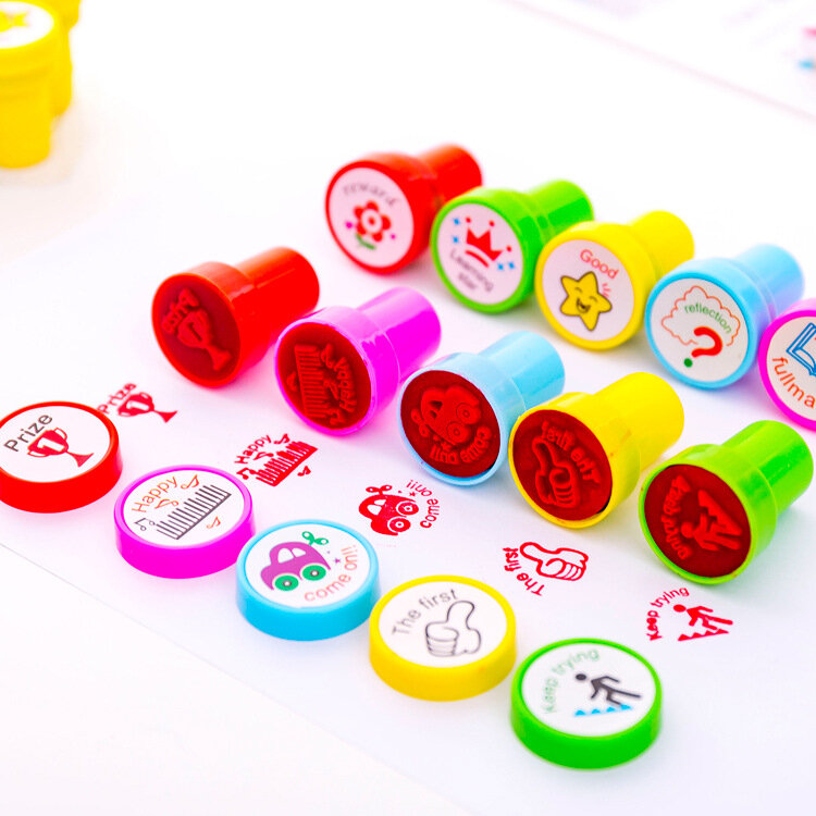 10 pcs/set English Teacher Reviews Stamps Seal set For Scrapbooking Student Prize Promotional Stationery