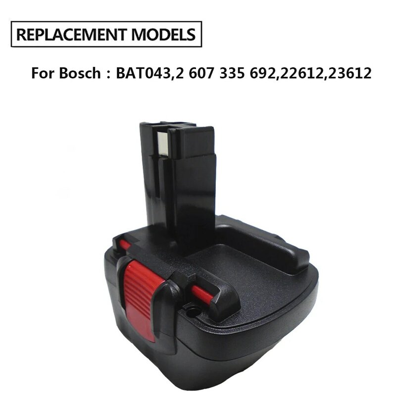 Batería de repuesto para herramientas Bosch, Pila de Iones de litio de 12V, 3000mAh, 4000mAh, 5000mAh, 607 mAh, BAT043 2, 335, 692, 22612, 23612