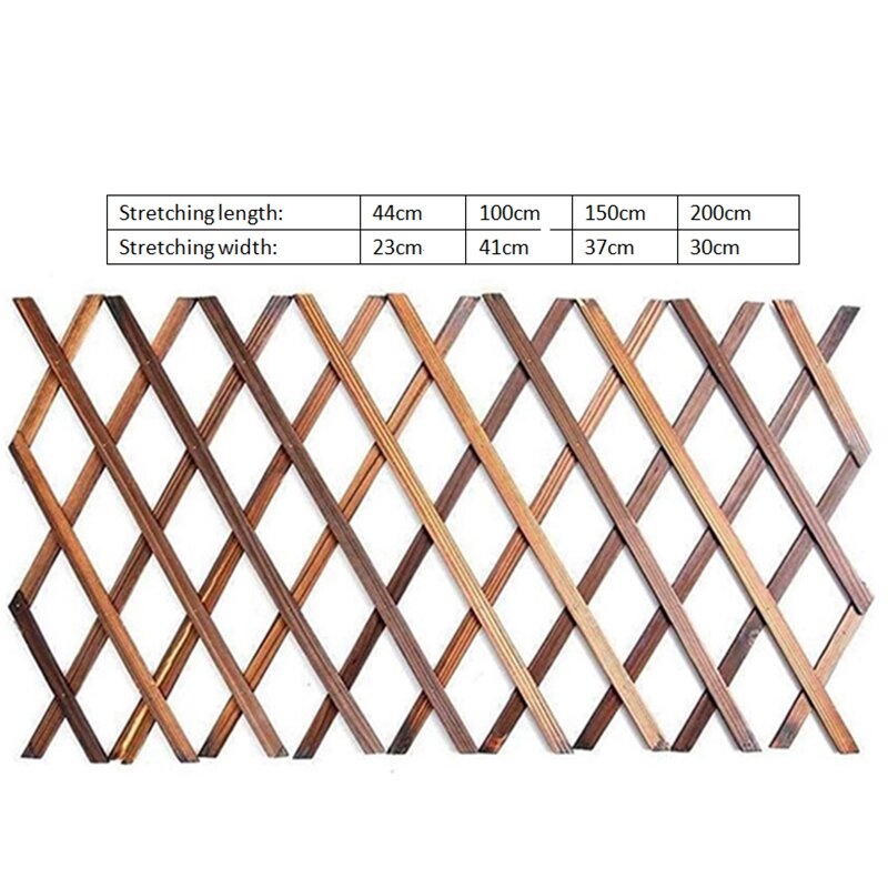 New Expanding Wooden Garden Wood Pull Mesh Wall Fence Grille for Home Garden Sub Garden Decoration Climbing Frame
