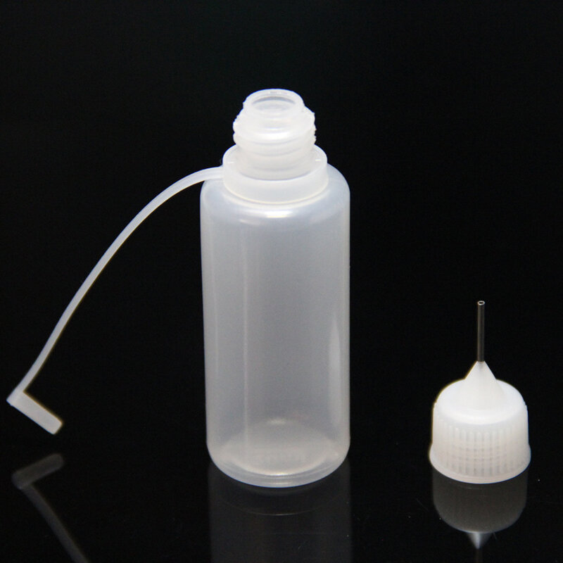 5 Stks/partij Vial Kleine Container Drop Flessen Pe Lijm Applicator Naald Squeeze Fles Voor Papier Quilling Diy Scrapbooking Ambachten