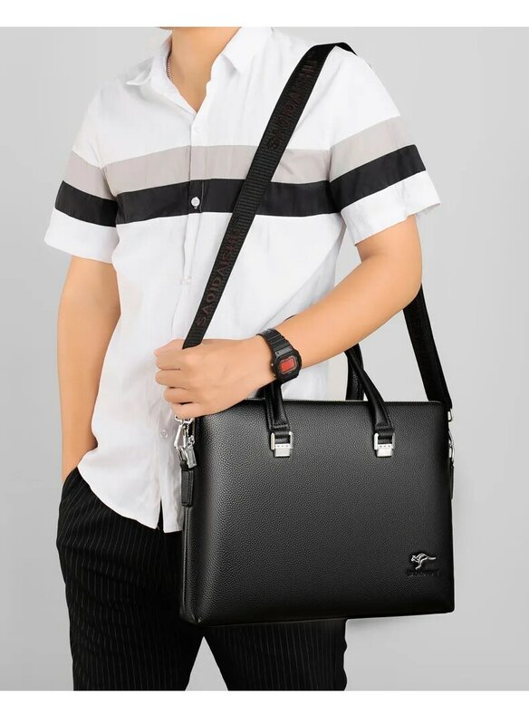 Портфель мужской из воловьей кожи, деловая дорожная сумка, сумка на плечо для ноутбука, саквояж кросс-боди