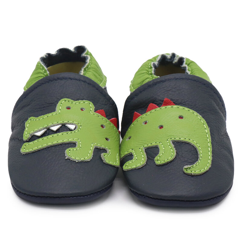 Carooo-고무 밑창 가죽 신발, 어린이용 슬리퍼, 아기의 첫 번째 워킹 슈즈, 미끄럼 방지 어린이 신발