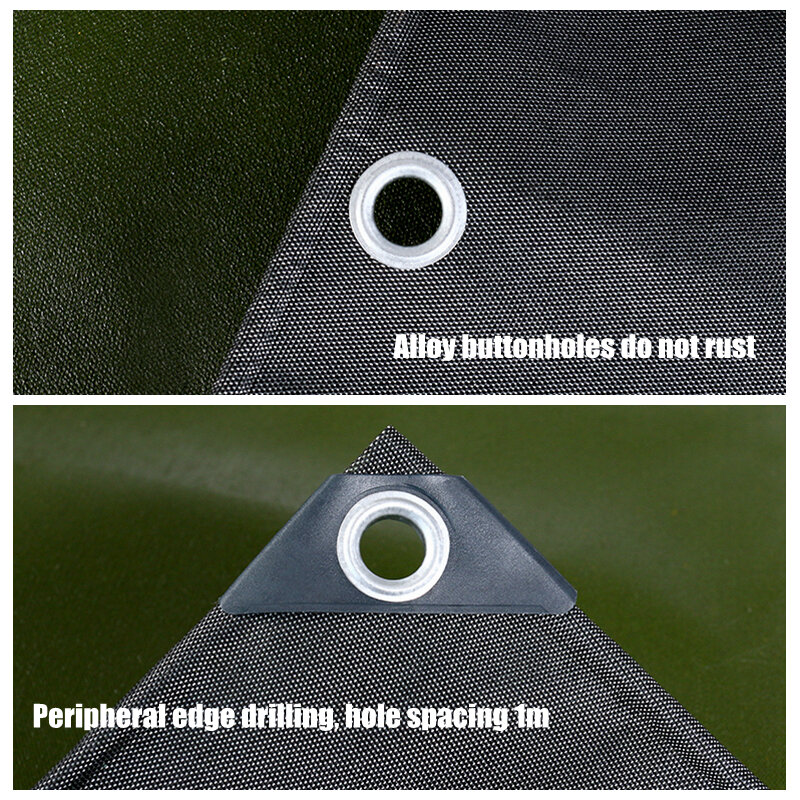 Lona impermeable para exteriores, tela Oxford de 0,64mm de grosor, color negro y verde, para cobertizo de coche