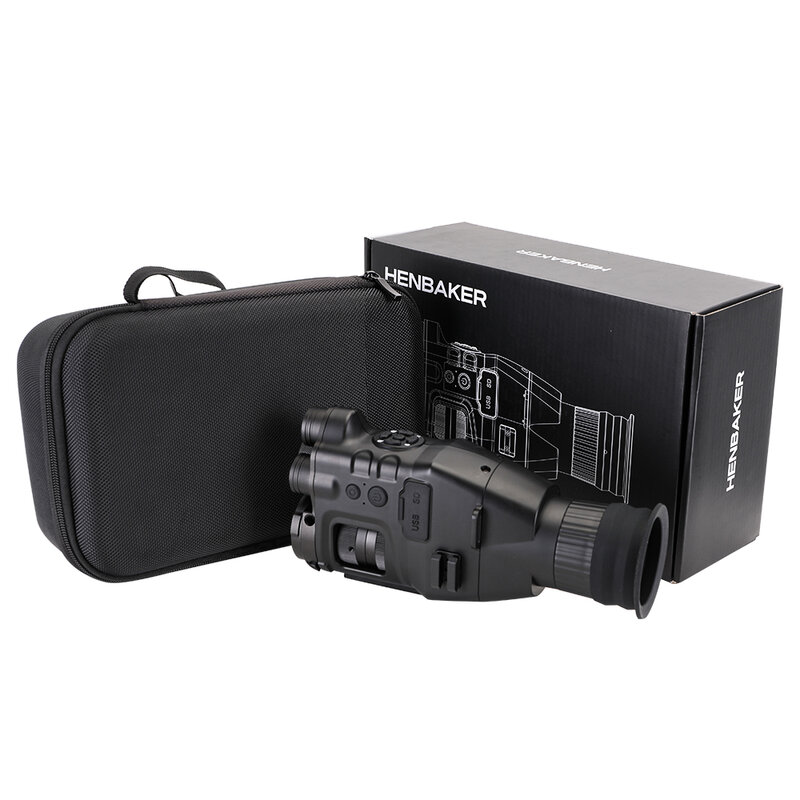 Монокуляр ночного видения Henbaker CY789, инфракрасная камера ночного видения 24 крата, Wi-Fi, работает через приложение для охоты, Монокуляр с красным лазером