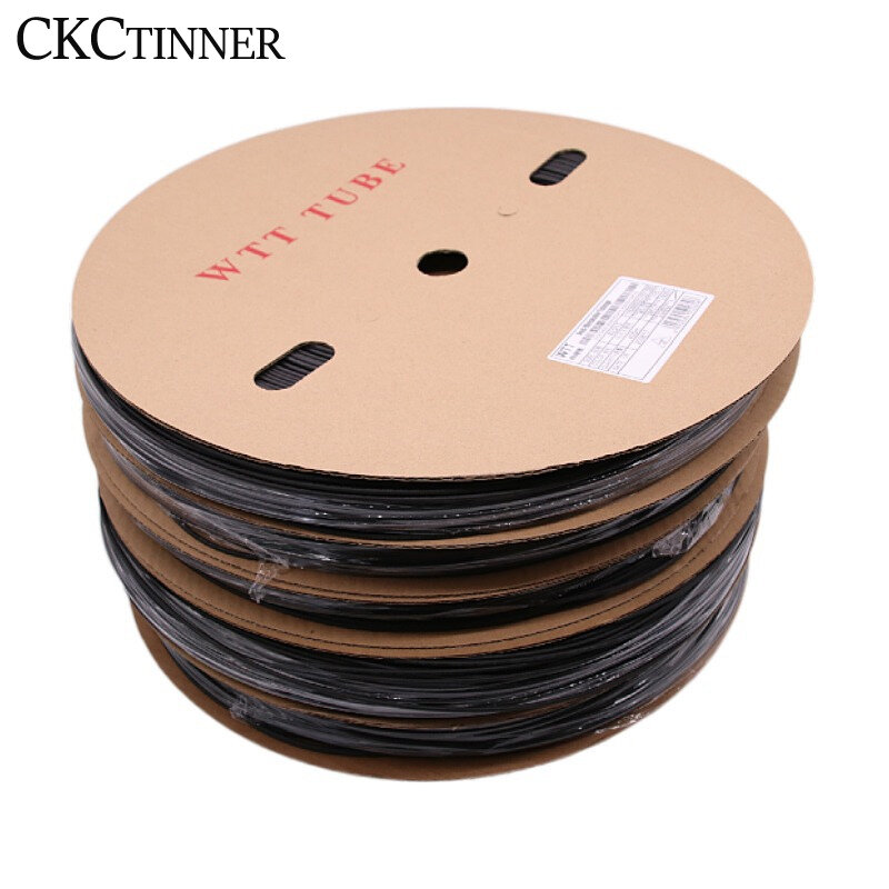 1/5Meter 2:1 Round diameter 1mm / 1.5mm / 2mm / 3mm / 4mm / 5mm / 6mm-40mm length heat shrink tube Black tube wire wrap Sell
