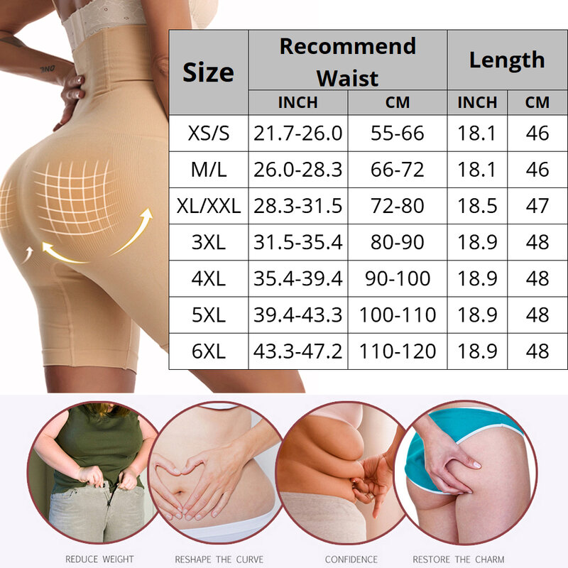 CXZD Shapewear per le donne pantaloncini per il controllo della pancia mutandine a vita alta a metà coscia Body Shaper Body Shaping Lady