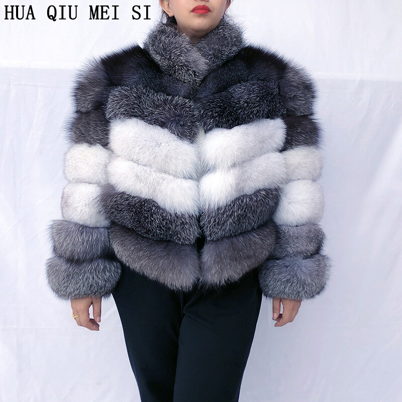 2023 New diagonal bar natural fur coat women fox fur clothes women's natural fur vest winter jackets Tailored fur