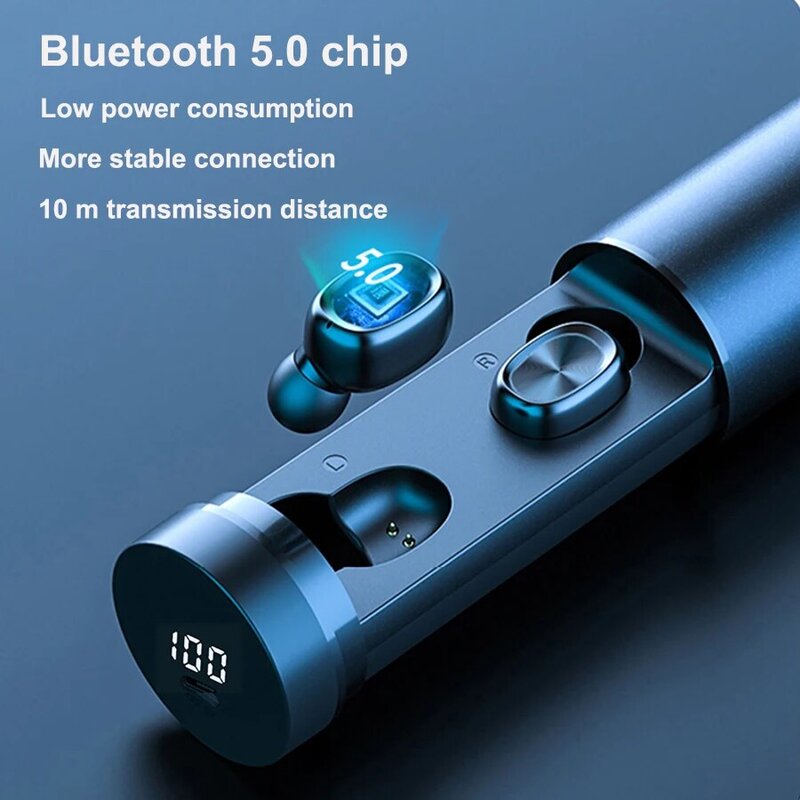 B9 TWS Wasserdichte Bluetooth 5,0 EDR Mode In-ohr Drahtlose Kopfhörer HIFI Sport Mit MIC Ohrhörer Gaming Musik Headset für Telefon