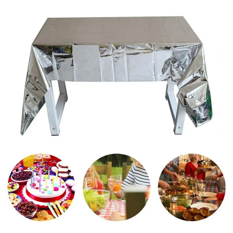 Eye-catching Easy to Use PET Tear Resistant Glitter Table Cover for Festival