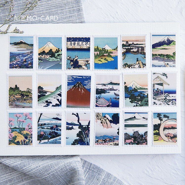 Estilo Japonês Retro Paper Stickers Set, Adesivo DIY Adesivo, Etiqueta Decorativa para Planejadores e Cartas de Scrapbooking, 45 Pcs
