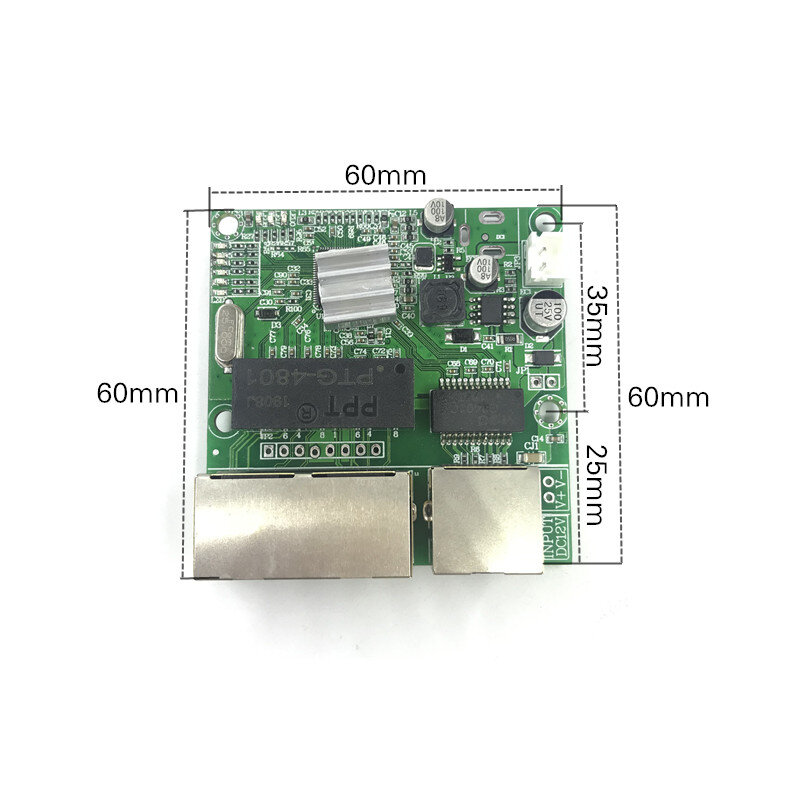 Il modulo switch Gigabit a 3 porte è ampiamente utilizzato nella scheda madre PCBA del modulo mini switch con porta di contatto 10/100/1000 m a 3 porte LED