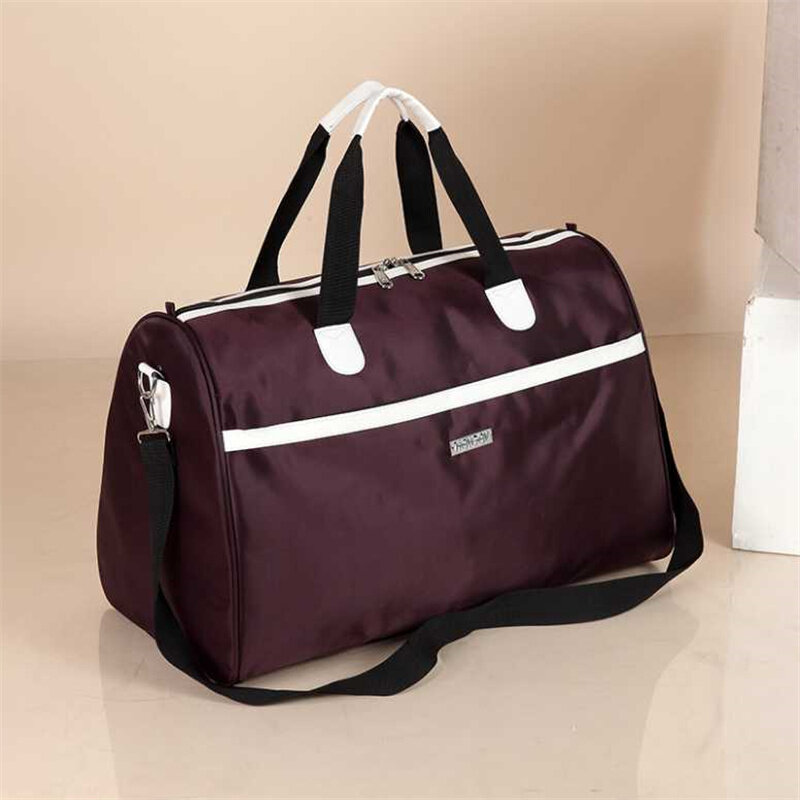 Bolsas de viaje de poliéster para mujer, bolsa de lona con estampado impermeable, de gran capacidad, informal, para viaje y fin de semana