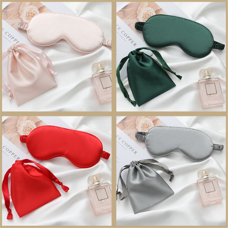 Máscara de sono personalizada com bolsa, presente para madrinha de solteira ou outras ocasiões, máscara para dormir em cetim