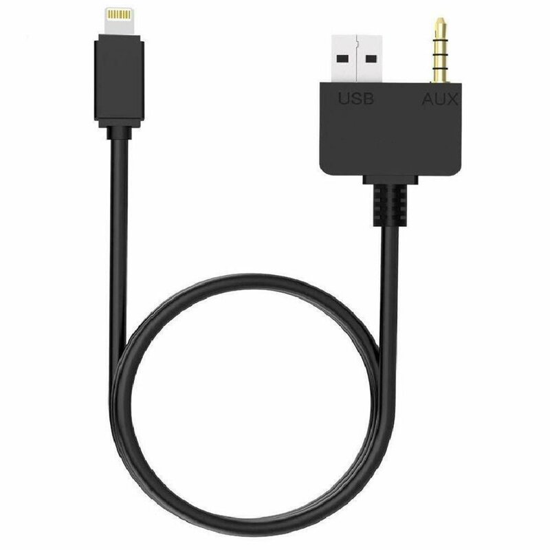 Fit For Kia Hyundai AUX USB Cable 3.5mm Jack Music Charging Adapter For iPhone