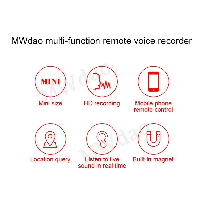 XIXI SPY-mini grabadora de voz, dictáfono, bolígrafo, localizador de audio, sonido, GPS, marca profesional