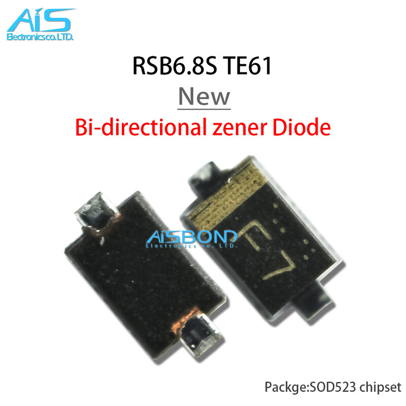 100 pz/lotto nuovo RSB6.8S TE61 SOD-523 SOD523 marcatura superiore F7-diodo zener bidirezionale
