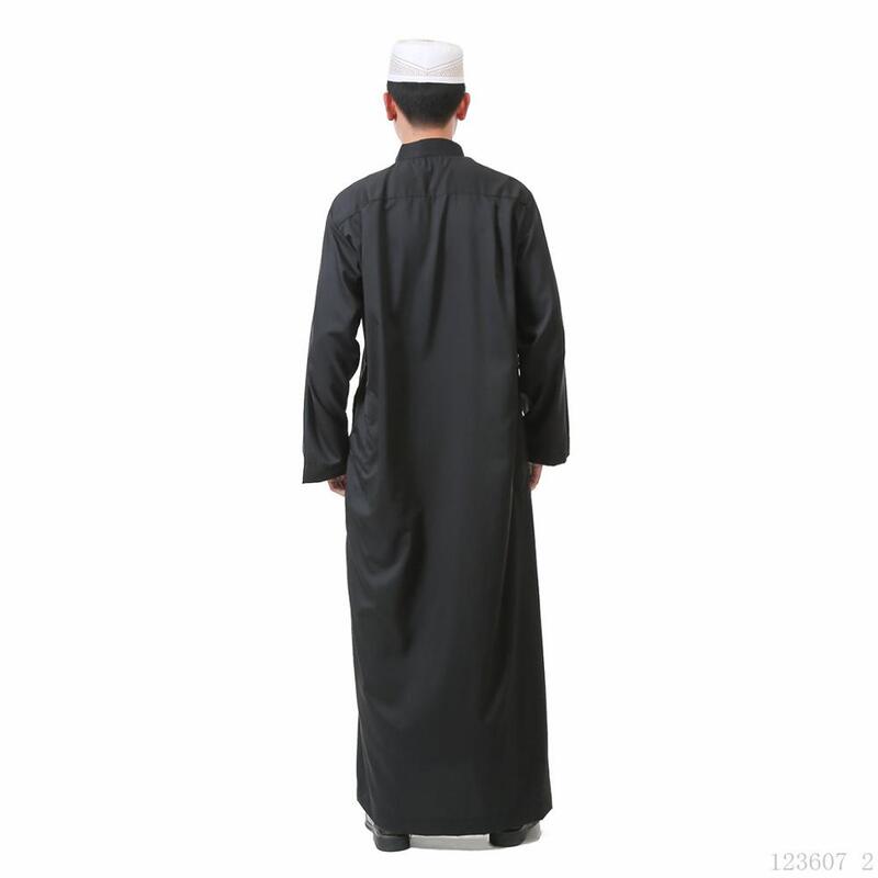 Muslim Fashion 100% Polyester Cotton American Clothing Sets Pakistan Saudi Arabia Kaftan Dress Men Abaya Dubai 2020 Arabe