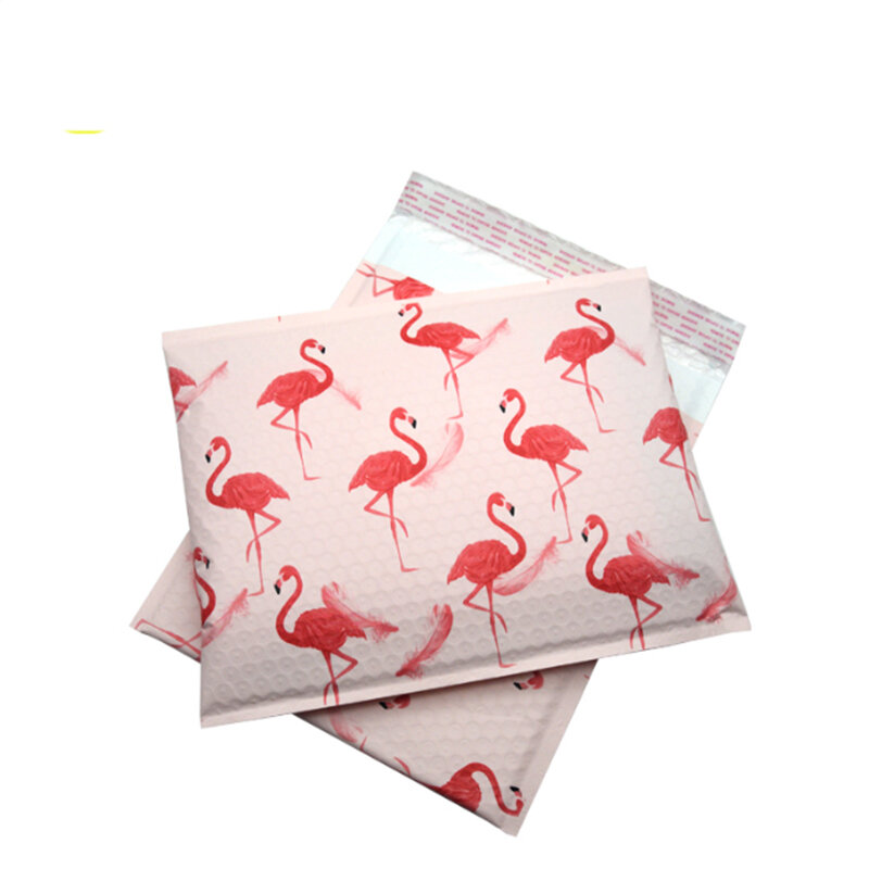 10 pièces 10x13 pouces Flamingo Design Poly bulle Mailer enveloppes rembourrées 260x330mm sac d'expédition auto-joint enveloppe enveloppe d'expédition