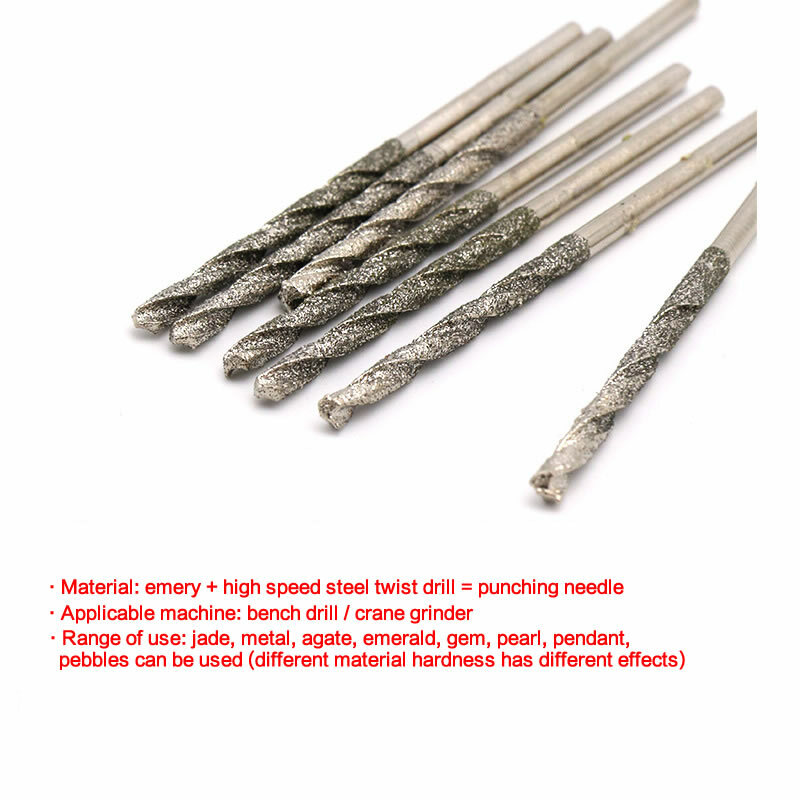 5pcs HSS High Speed Steel Mini Drill Twist Drill Bits Set 0.8-3.0mm for Woodworking Plastic Aluminum Crystal Jade Agate Jade