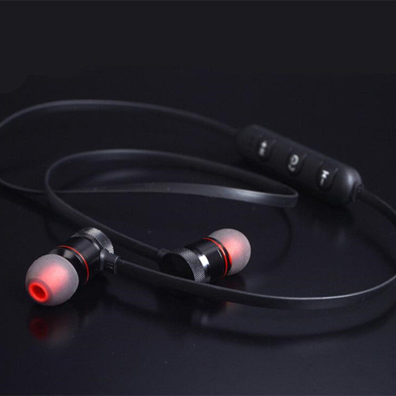 UNITOP Wireless Bluetooth Headphones Sports Neckband Magnetic  earphones Stereo Earbuds Music Metal Headset With Mic For Xiaomi