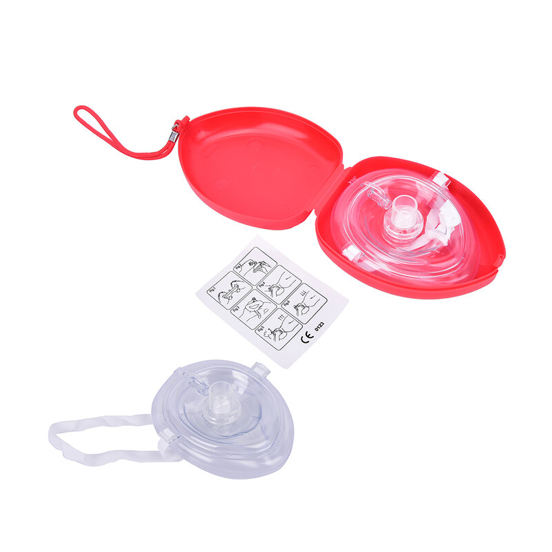 1Pocket Cpr Mask Hard Case Resuscitation Face Shield First Aid Kit Emergency