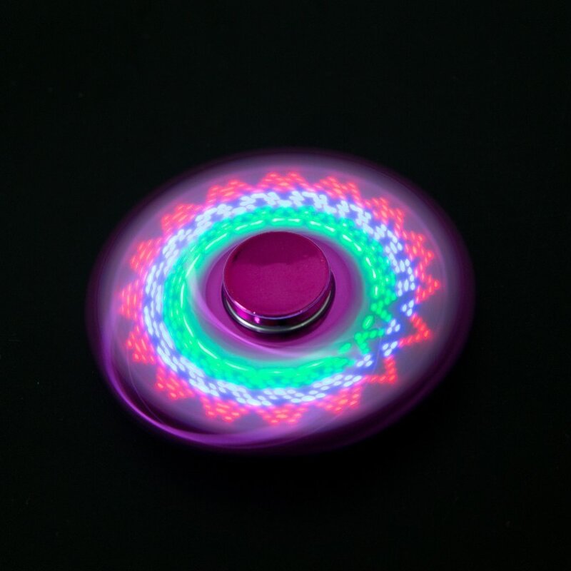 Luminous LED Light Fidget Spinner Hand Top Spinners Glow In Dark Light EDC Figet Spiner Batman Finger Stress Relief Toys