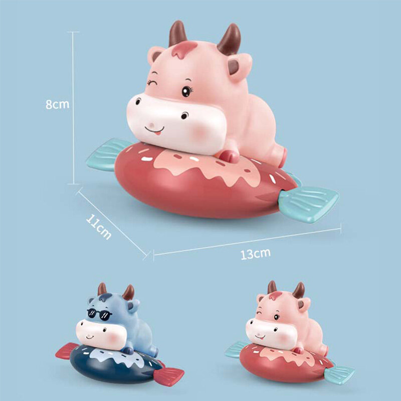 Animales bonitos de dibujos animados bebé clásico agua Jet de juguete infantil piscina herida-un reloj playa juguetes de baño niños cuarto de baño regalos